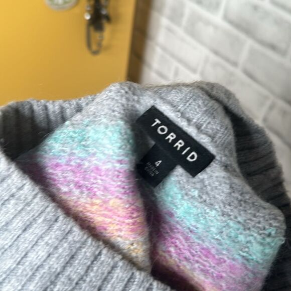 Torrid Mini Vegan Cashmere Mock Neck Sweater Dress Size 4 4X - Picture 10 of 11